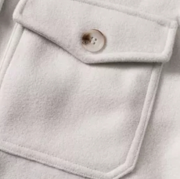 π₯HPπ₯π1 XL left New boutique white baggy shacket - Picture 5 of 17